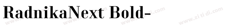 RadnikaNext Bold字体转换